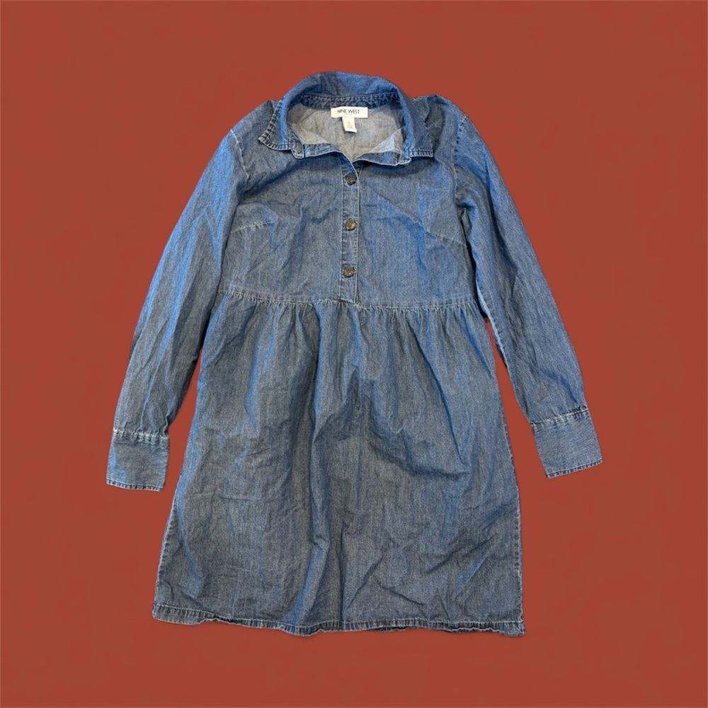 Nine West Light Blue Denim Dress